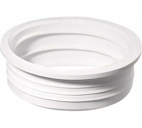 Переходная манжета Профитт d 110x123 сантехническая, канализационная, трехлепестковая, белая 2227572