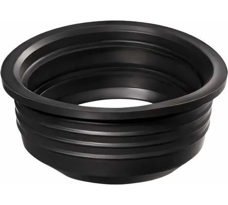 Переходная манжета Профитт d 110x123 сантехническая, канализационная, трехлепестковая, черная 2227565