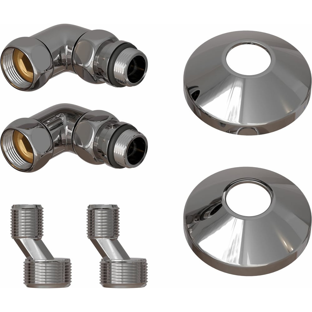 Комплект подключения для полотенцесушителя Point 3/4x1/2 гш со сгоном ...
