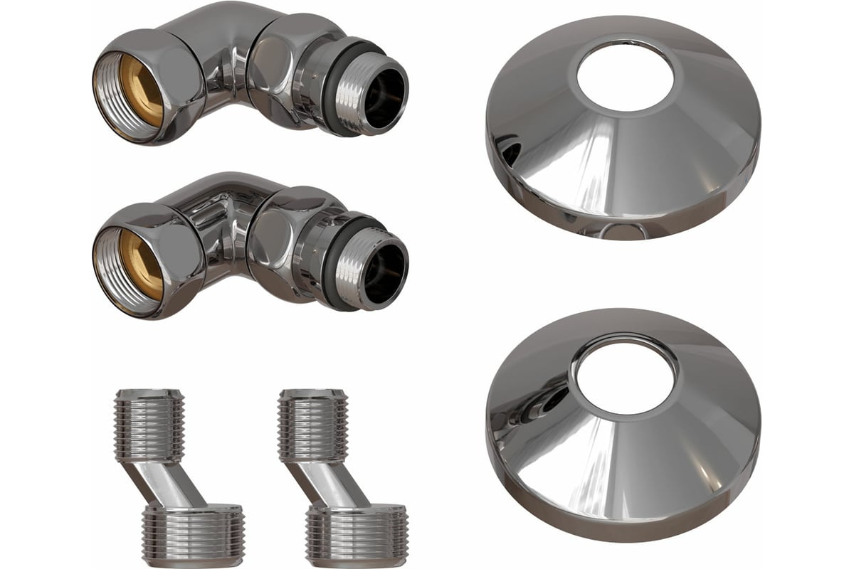 Комплект подключения для полотенцесушителя Point 3/4x1/2 гш со сгоном ...