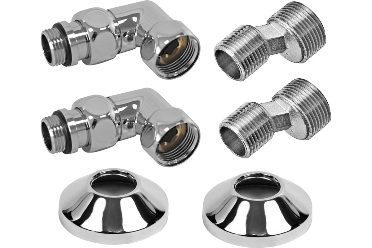 Комплект подключения для полотенцесушителя Point 3/4x1/2 гш со сгоном ...