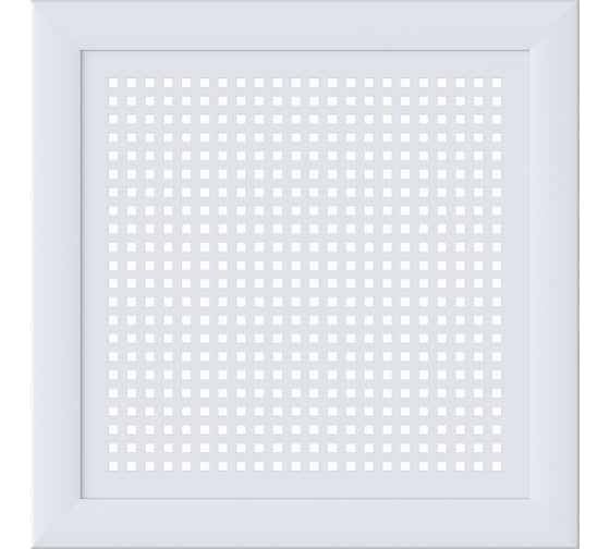 Декоративный экран для радиаторов и батарей Cosca Decor Модерн 600x600 мм, белый, квадро 10-20, с рамкой СПБ100816