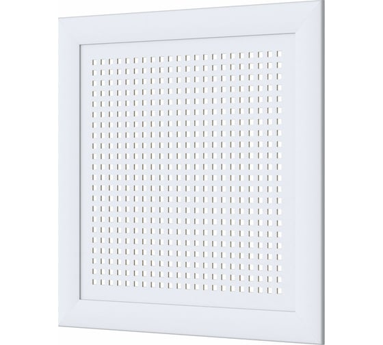 Декоративный экран для радиаторов и батарей Cosca Decor Модерн 600x600 мм, белый, квадро 10-20, с рамкой СПБ100816