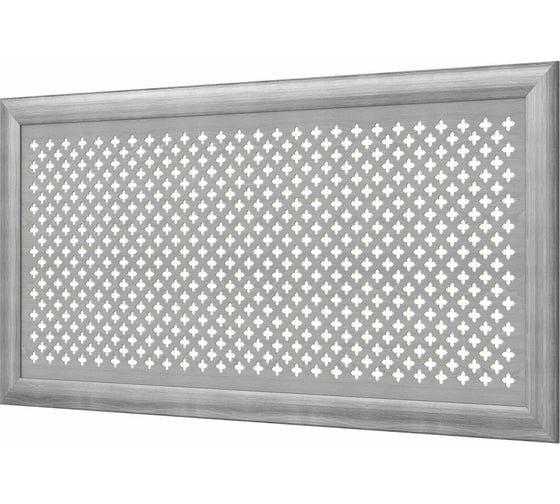 Декоративный экран для радиаторов и батарей Cosca Decor Модерн 600x1200 мм, дуб серый, готика, с рамкой СПБ072552