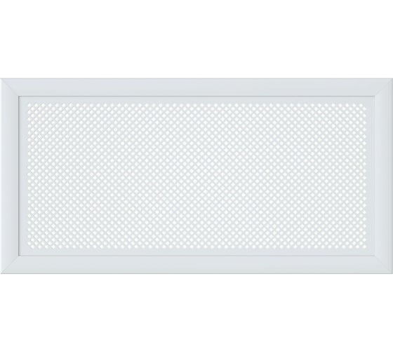 Декоративный экран для радиаторов и батарей Cosca Decor Модерн 600x1200 мм, белый, дедало, с рамкой СПБ002096