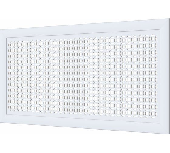Декоративный экран для радиаторов и батарей Cosca Decor Модерн 600x1200 мм, белый, сусанна, с рамкой СПБ072546