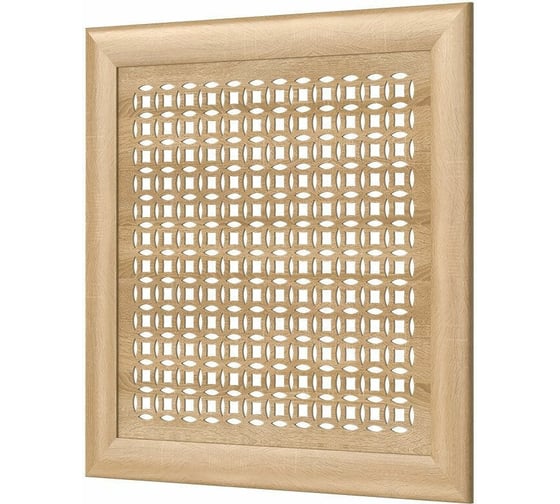 Декоративный экран для радиаторов и батарей Cosca Decor Модерн 600x600 мм, дуб сонома, сусанна, с рамкой СПБ072547