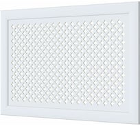 Декоративный экран для радиаторов и батарей Cosca Decor Модерн 600x900 мм, белый, готика, с рамкой СПБ002093
