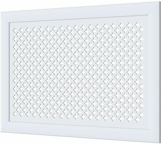 Декоративный экран для радиаторов и батарей Cosca Decor Модерн 600x900 мм, белый, готика, с рамкой СПБ002093
