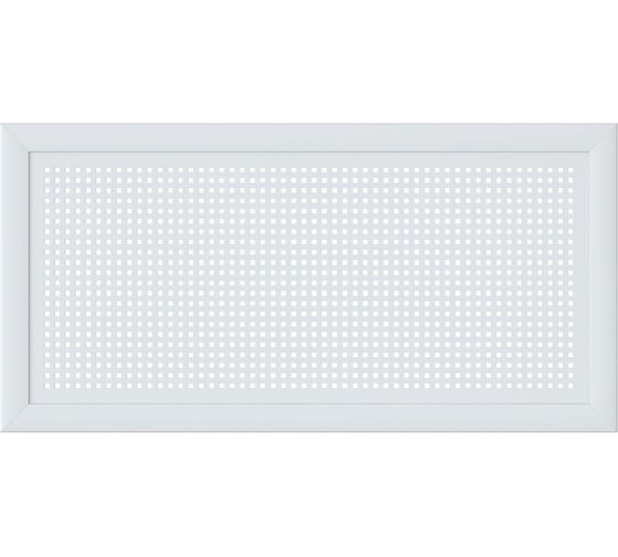 Декоративный экран для радиаторов и батарей Cosca Decor Модерн 600x1200 мм, белый, квадро 10-20, с рамкой СПБ004384