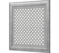 Декоративный экран для радиаторов и батарей Cosca Decor Модерн 600x600 мм, дуб серый, готика, с рамкой СПБ072550