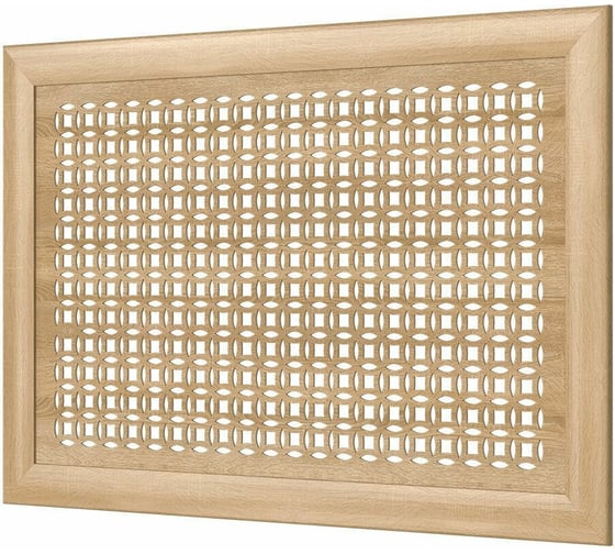 Декоративный экран для радиаторов и батарей Cosca Decor Модерн 600x900 мм, дуб сонома, сусанна, с рамкой СПБ072548