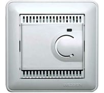 Электронный термостат теплого пола Systeme Electric W59 с датчиком, от +5 до +50C, 10A, в сборе, матовый хром TES-151-58