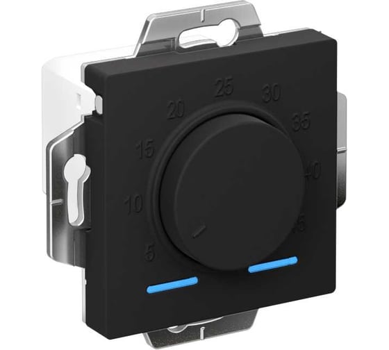 Электронный термостат теплого пола Systeme Electric AtlasDesign с датчиком, 10A, механизм, карбон ATN001035 1