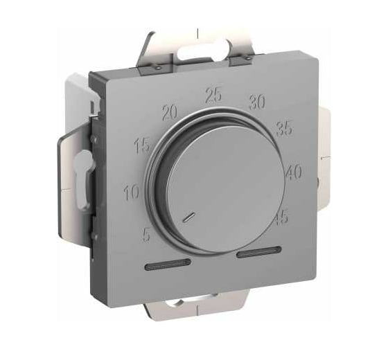 Электронный термостат теплого пола Systeme Electric AtlasDesign с датчиком, 10A, механизм, алюминий ATN000335
