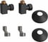 Комплект подключения для полотенцесушителя Point 3/4"х1/2" г/ш, квадрат, черный PN00012B 1
