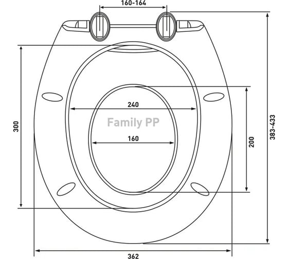 Сиденье Berges Family полипропилен PP 025904