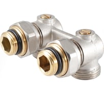 Узел нижнего подключения радиатора PROFACTOR угловой шаровой 1/2х3/4 ЕК PF RVA 613