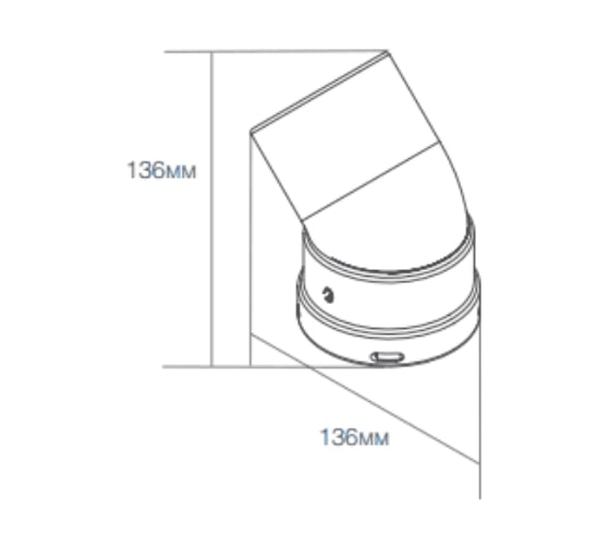 Колено (80 мм) MF 45 ROYAL THERMO НС 0078754