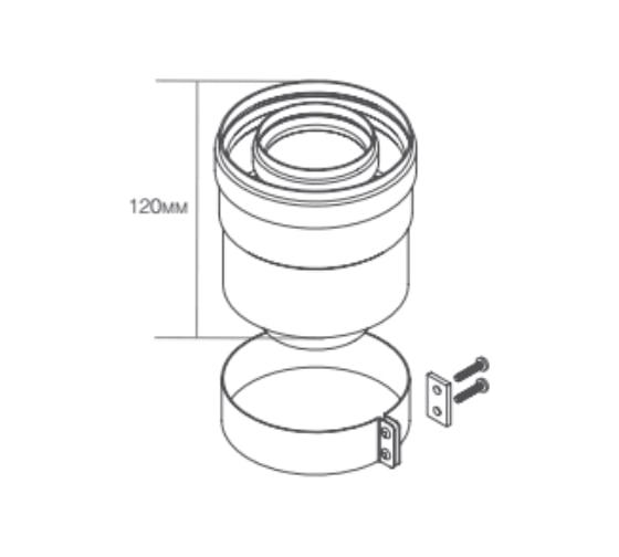 Адаптер разделительный двухблочный (80 мм) ROYAL THERMO НС 0078695