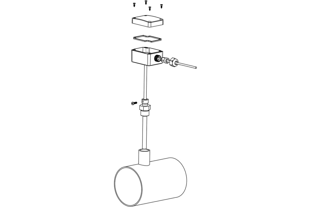 Гильза для датчика температуры TECHNO VT125 из нерж., 125 мм 951225 ...