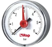 Манометр ITAP 50 мм, осевое подключение, 0-6 бар, 1/4" с указателем предела (4/88) 483(1/4")R