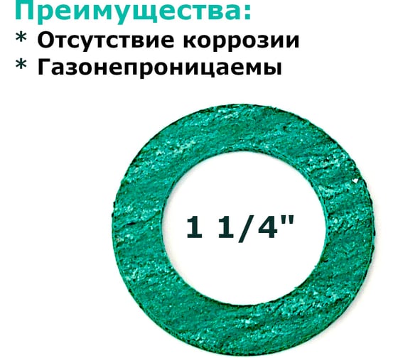 Прокладка HG безасбестовый паронит 1 1/4 (24x37x2 мм), 5 шт 4961858