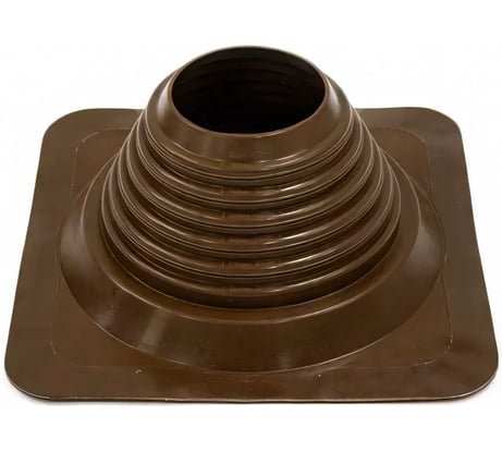 Кровельная прямая проходка Borge №4 (d=95-197, 275x275mm, RAL 8017 коричневый), силикон 01.235.03.03.01.000.8017