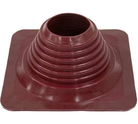 Кровельная прямая проходка Borge №4 (d=95-197, 275x275mm, RAL 3005 красный), силикон 01.235.03.03.01.000.3005