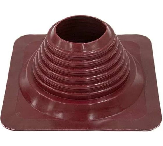 Кровельная прямая проходка Borge №4 (d=95-197, 275x275mm, RAL 3005 красный), силикон 01.235.03.03.01.000.3005 1