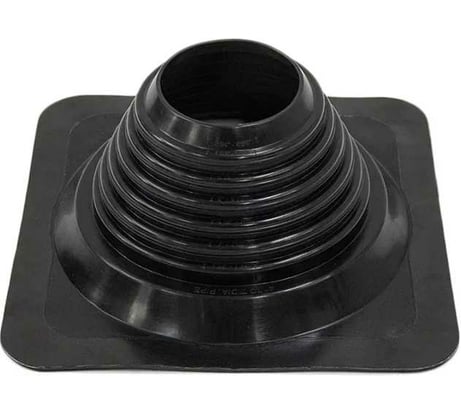 Кровельная прямая проходка Borge №4 (d=95-197, 275x275mm, RAL 9005 черный), силикон 01.235.03.03.01.000.9005