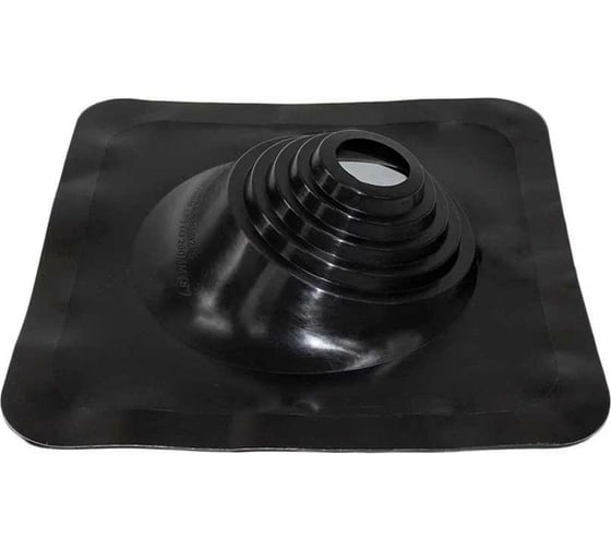 Кровельная угловая проходка Borge №1 (d=75-200, 420x420mm, RAL 9005 черный), силикон 01.214.04.04.01.000.9005 1