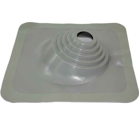 Кровельная угловая проходка Borge №1 (d=75-200, 420x420mm, RAL 7004 серый), силикон 01.214.04.04.01.000.7004