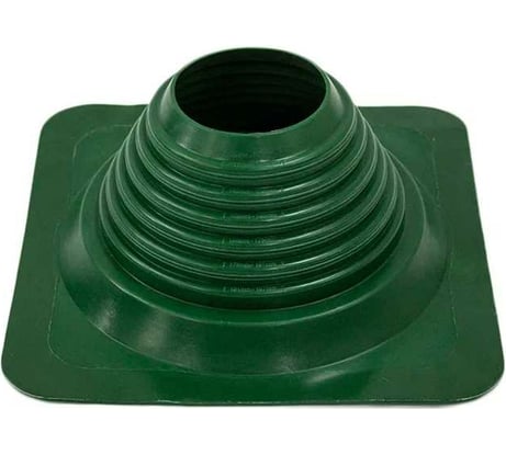 Кровельная прямая проходка Borge №4 (d=95-197, 275x275mm, RAL 6005 зеленый), силикон 01.235.03.03.01.000.6005