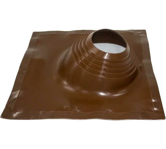 Кровельная угловая проходка Borge №2 (d=200-320, 525x525mm, RAL 8017 коричневый), силикон 01.215.05.05.01.000.8017