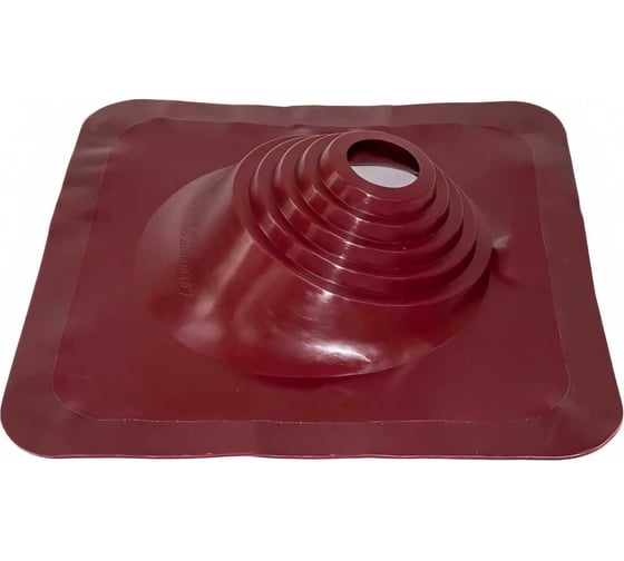 Кровельная угловая проходка Borge №1 (d=75-200, 420x420mm, RAL 3005 красный), силикон 01.214.04.04.01.000.3005