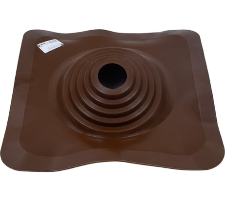 Кровельная угловая проходка Borge №1 (d=75-200, 420x420mm, RAL 8017 коричневый), силикон 01.214.04.04.01.000.8017