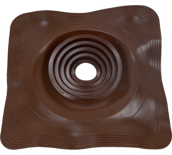 Кровельная угловая проходка Borge №1 (d=75-200, 420x420mm, RAL 8017 коричневый), силикон 01.214.04.04.01.000.8017
