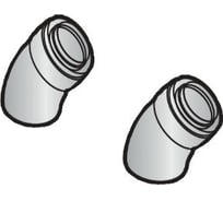 Комплект колен (80/125 мм; 45°) PPS для котельного оборудования De Dietrich 84887532