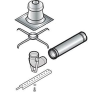 Набор для подсоединения дымовой трубы (80 мм) ALU De Dietrich 84887711
