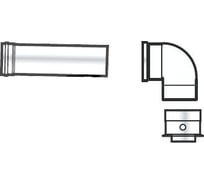Набор для подсоединения дымовой трубы (80/125 мм) PPS/ALU к дымоходу 3CE P De Dietrich 100014000