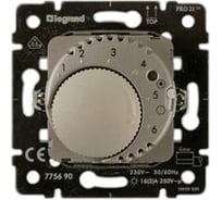Термостат Legrand Galea Life для тёплых полов 220 В~ лицевая панель Titanium 775690