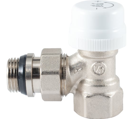 Термостатический клапан радиатора PROFACTOR угловой, с уплотнением, 1/2" PF RVT 382UR
