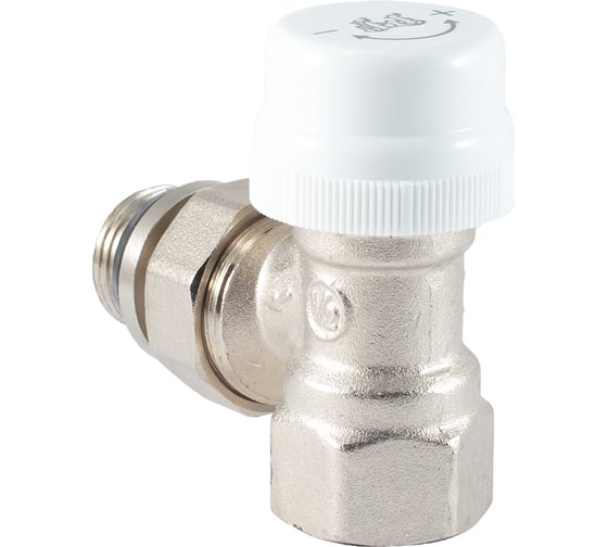 Термостатический клапан радиатора PROFACTOR угловой, с уплотнением, 1/2" PF RVT 382UR