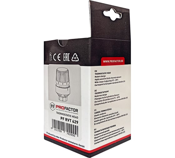 Термостатическая головка PROFACTOR М30x1.5 PF RVT 629