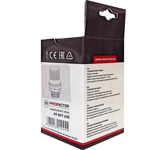 Термостатическая головка PROFACTOR М30x1.5 PF RVT 630