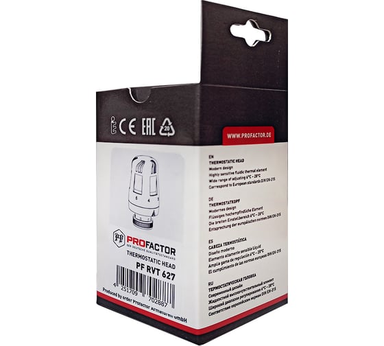 Термостатическая головка PROFACTOR М30x1.5 PF RVT 627