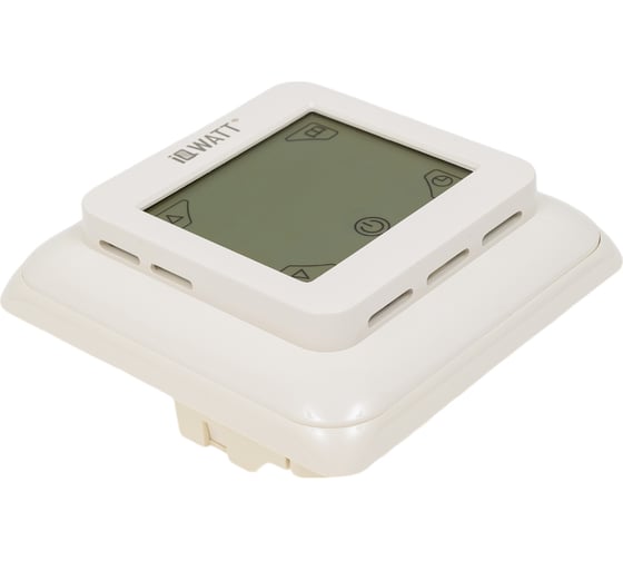Терморегулятор для теплого пола IQWATT IQ THERMOSTAT TS программируемый, с ЖК-дисплеем и сенсорными кнопками, слоновая кость 403