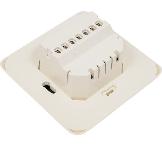 Терморегулятор для теплого пола IQWATT IQ THERMOSTAT TS программируемый, с ЖК-дисплеем и сенсорными кнопками, слоновая кость 403