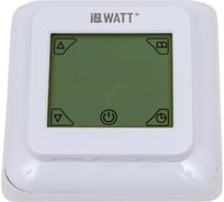 Терморегулятор для теплого пола IQWATT IQ THERMOSTAT TS  программируемый, с ЖК-дисплеем и сенсорными кнопками, белый 406